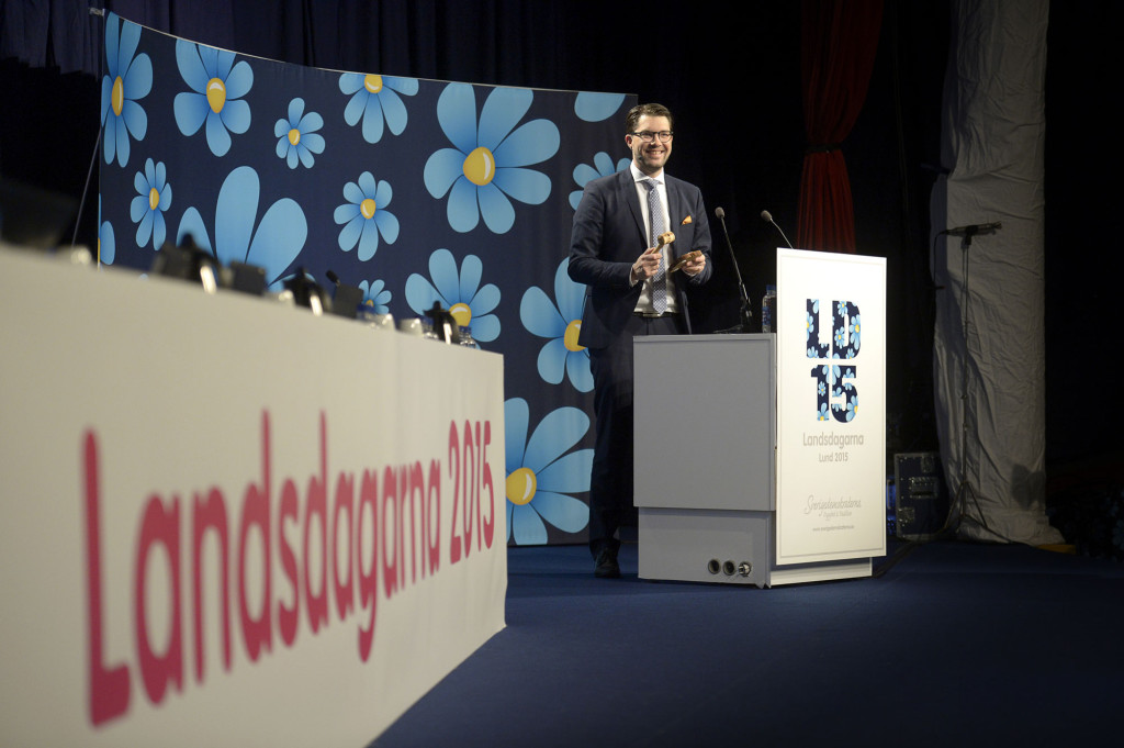 sverigedemokraternas landsdagar i lund. jimmie åkesson, politiker (sd) sverige partiledare.
Foto: Urban Andersson